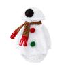 AnFeng Infant Baby Boys Girls Set Long Sleeve Christmas Xmas Cosplay Costume Snowman Fleece Hoodie Romper (White, 3-6 Months) view 3