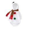 AnFeng Infant Baby Boys Girls Set Long Sleeve Christmas Xmas Cosplay Costume Snowman Fleece Hoodie Romper (White, 3-6 Months) view 4