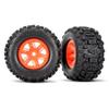 Traxxas Tire and Wheels X-Maxx Orange Sledgehammer 7774T view 1