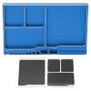 Dilwe RC Aluminium Alloy Magnetic Screw Tray with Pad for RC Model Toy Repair, Electronic Repair Kit Tool Organizer (Blue) view 1