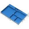 Dilwe RC Aluminium Alloy Magnetic Screw Tray with Pad for RC Model Toy Repair, Electronic Repair Kit Tool Organizer (Blue) view 2