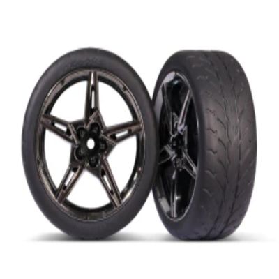 Traxxas T&W Split Spoke BLK CHRM 2.0' Response Rear