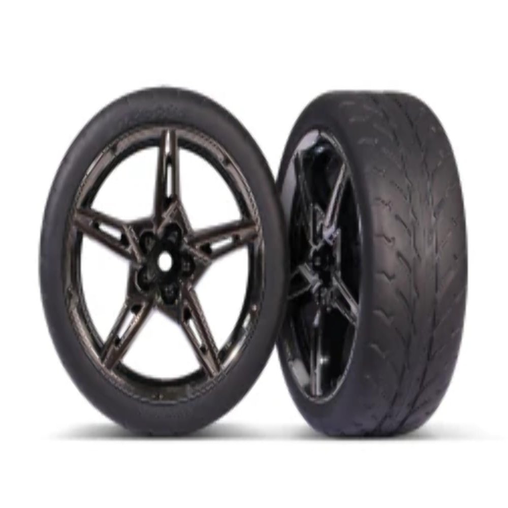 Traxxas T&W Split Spoke BLK CHRM 2.0' Response Rear