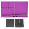 Dilwe RC Magnetic Tray, High Strength Aluminium Alloy Magnetic Screw Tray with Magnetic Pad for RC Model Toy Repair, Magnetic Parts Tray RC Accessories(Purple) view 1