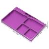 Dilwe RC Magnetic Tray, High Strength Aluminium Alloy Magnetic Screw Tray with Magnetic Pad for RC Model Toy Repair, Magnetic Parts Tray RC Accessories(Purple) view 2