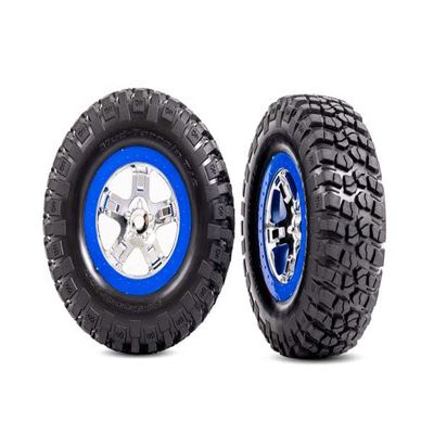 Traxxas Tires and Wheels Assembled Blue Beadlock BFG Mud Terrain (4WD Front/Rear, 2WD Rear only) 5867A