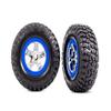 Traxxas Tires and Wheels Assembled Blue Beadlock BFG Mud Terrain (4WD Front/Rear, 2WD Rear only) 5867A view 1