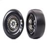 Traxxas Tire and Wheels Weld Chrome and Black Smoke Tires (2) 9476X view 1