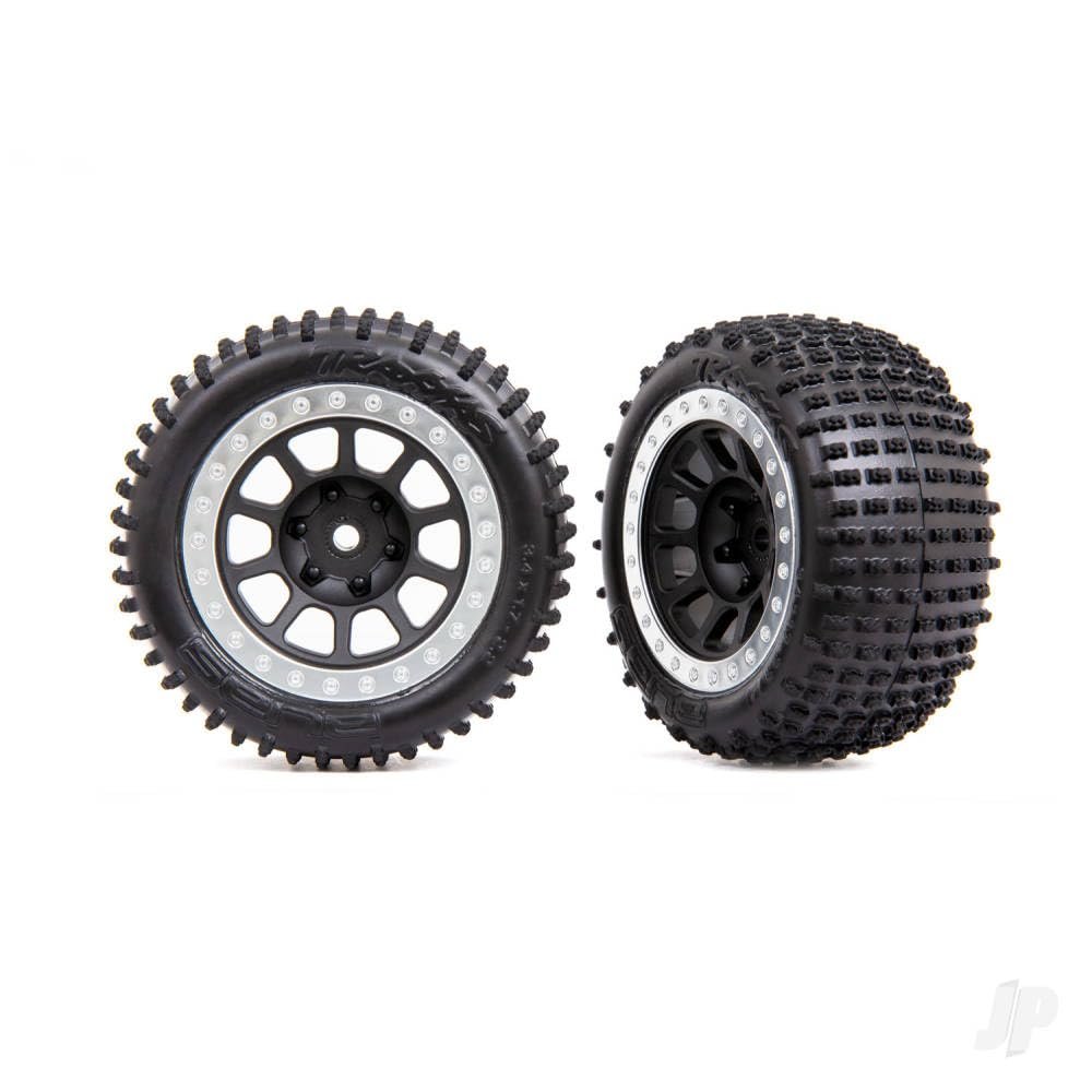 Traxxas Tires and Wheels Satin Chrome 2.2 Inch Alias Rear Tire 2470G