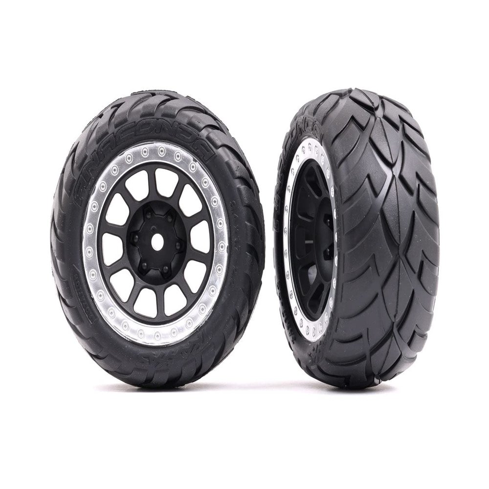Traxxas Tire and Wheels Satin Chrome 2.2 Inch Alias Tire 2478G