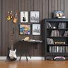 Miniature Wooden Mini Guitar Model Display, Musical Instrument Miniature Dollhouse Model Home Decoration, 5.5In Electric Guitar DcorDollhouse Accessories (Black) view 4