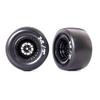 Traxxas Tire and Wheels Weld Glossy Black Mickey Thompson Drag Slicks Sticky Compound (2) 9476 view 1