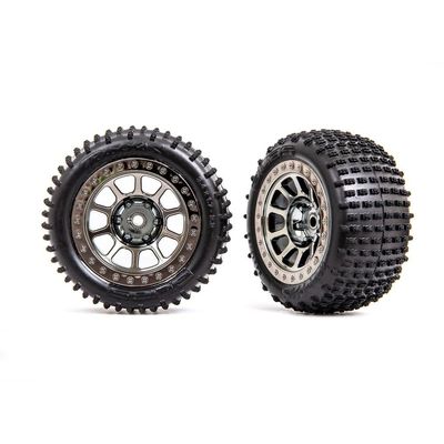 Traxxas Tire and Wheels Black Chrome 2.2 Inch Alias Rear Tire 2470T