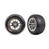 Traxxas Tire and Wheels Black Chrome 2.2 Inch Alias Rear Tire 2470T view 1