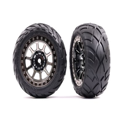 Traxxas Tire and Wheels Black Chrome 2.2 Inch Alias Tire 2478T