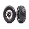 Traxxas Tire and Wheels Black Chrome 2.2 Inch Alias Tire 2478T view 1