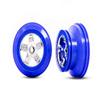 Traxxas Wheels SCT Chrome Blue Beadlock 2WD Front Only 5870A view 1