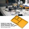 Dilwe RC Magnetic Tray, High Strength Aluminium Alloy Magnetic Screw Tray with Magnetic Pad for RC Model Toy Repair, Screw Tray Nut Gasket Storage Tool for RC Car Boat Airplane (Golden) view 2