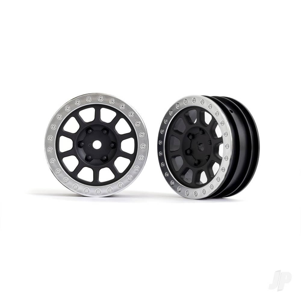 Traxxas Wheels 2.2 Inch Satin Chrome Beadlock Front 2481