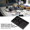 Dilwe RC Magnetic Tray, High Strength Aluminium Alloy Magnetic Screw Tray with Magnetic Pad for RC Model Toy Repair, Universal Metal RC Screw Tray Magnet Screws Holder Plate RC Fixing Tools(Black) view 2