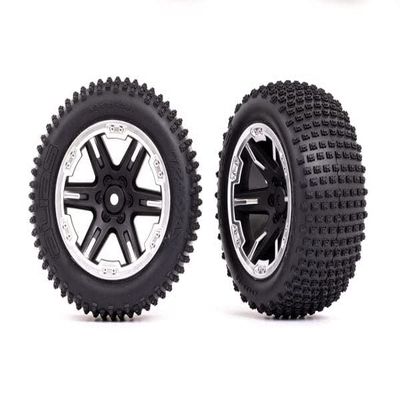 Traxxas 3772X Tires & Wheels 2.8' RXT Black & Satin Wheels Alias Tires (2): 2WD Electric Rear