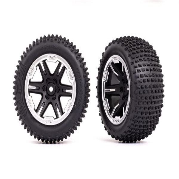 Traxxas 3772X Tires & Wheels 2.8' RXT Black & Satin Wheels Alias Tires (2): 2WD Electric Rear
