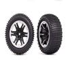 Traxxas 3772X Tires & Wheels 2.8' RXT Black & Satin Wheels Alias Tires (2): 2WD Electric Rear view 1