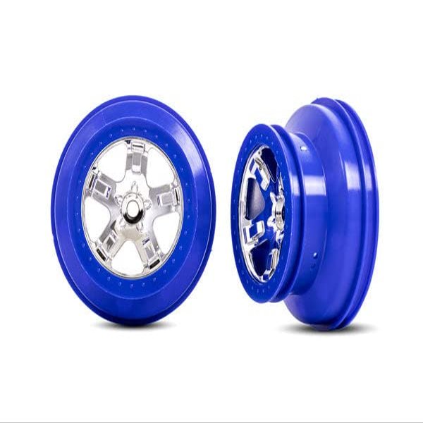 Traxxas Wheels SCT Chrome Blue Beadlock (4WD Front/Rear, 2WD Rear only) 5868A
