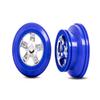 Traxxas Wheels SCT Chrome Blue Beadlock (4WD Front/Rear, 2WD Rear only) 5868A view 1
