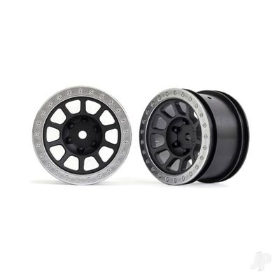 Traxxas Wheels 2.2 Inch Satin Chrome Beadlock Rear 2480