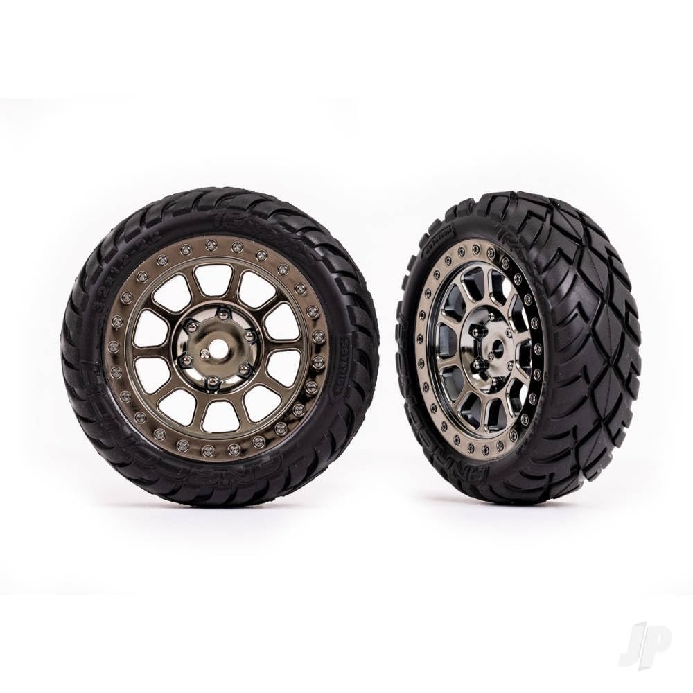 Traxxas Tire and Wheels Black Chrome 2.2 Inch Anaconda Tire 2479T