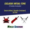 DevSeries Ninja Legends Collector Bundle - Three Exclusive Virtual Item Codes with Green Ninja Plush, Sensei Squooshems, and Skyraider Hanger view 2