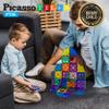 PicassoTiles 36pc Magnet Tiles + Magnetic Brick and Tile Combo Set, Quarter Round Window Set Magnet Engineering Kit, 353pc Magnetic Brick Tile and Magnetic Tile, Action Figures, Kids STEM Learning Toy view 2