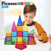 PicassoTiles 41pc Magnet Tiles + Magnetic Brick and Tile Combo Set, Prism Magnet Tile Blocks STEM STEAM Learning Kit, 353pc Magnetic Brick Tile and Magnetic Tile, Action Figures, Kids STEM LearningToy view 2