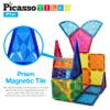 PicassoTiles 41pc Magnet Tiles + Magnetic Brick and Tile Combo Set, Prism Magnet Tile Blocks STEM STEAM Learning Kit, 353pc Magnetic Brick Tile and Magnetic Tile, Action Figures, Kids STEM LearningToy view 3