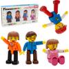 PicassoTiles 100PC Magnet Tiles + 2 Cars + 4 Family People Action Figures Expansion Bundle: STEAM Educational Playset for Creative, Fun and Learning Construction Play, Pretend Play Toy for Kids view 2