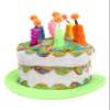 elope Multicolored Birthday Cake Plush Costume Hat with Candles view 4