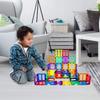 PicassoTiles Magnet Tiles 42pc + 100pc Tile + 4 Family Action Figure, Magnetic Engineering STEM Learning, Clear Magnetic 3D Building Blocks Playboards, Expansion Pack Add-on STEM Pretend Playset view 2