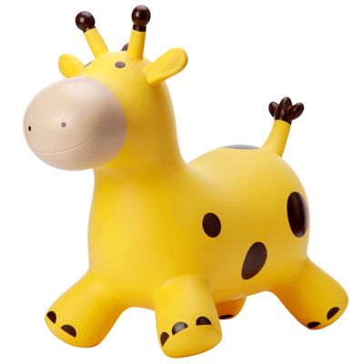 PlayZap Giraffe Bouncy Horse Hopper, Bouncy Animals Hopper for Toddlers, Inflatable Jumping Ride on Bouncer, Kids Hopping Toys for 18M 2 3 Years Old Kids Boys Girls Gifts