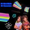 Glow Sticks Party Pack 8"-50, Light up Bracelets & Necklaces Accessories for Kids, Neon Glow in the Dark Valentines Day Party Favor Supplies Decoration for Birthday Camping Wedding Dance Parade view 2