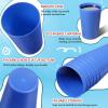 Potchen 54 Pieces Kids Plastic Cups 8.5 oz Reusable Drinking Cups Stackable Plastic Tumblers Colorful Water Glasses for Kids Toddler Baby Children Adults (Multicolor) view 2