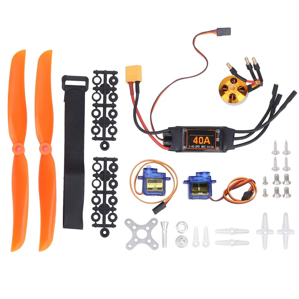 Aircraft Motor Set, 40A XT60T ESC 2212 KV1400 Aircraft Propeller Servos & Parts for RC Drone Aircraft Remote & App Controlled Vehicles