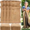 12 Pack Burlap Sack Race Bags 24 x 40 Inch Large Burlap Sack Potato Outdoor Lawn Games for Holiday Birthday, Family Reunion, Carnival, Easter, Halloween, Plant Frost Protection view 1