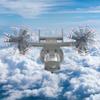 Ailejia Alloy Metal Airplane MV-22 Military Osprey Transport Helicopter Toy Model Army Aircraft with Pull Back Fighter Toys (Green) view 2