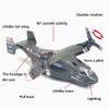 Ailejia Alloy Metal Airplane MV-22 Military Osprey Transport Helicopter Toy Model Army Aircraft with Pull Back Fighter Toys (Green) view 4