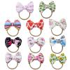 Toddler Baby Girls Printed Headband Bowknot Elastic Hair Band For Infant Infant Bows (D, One Size) view 2