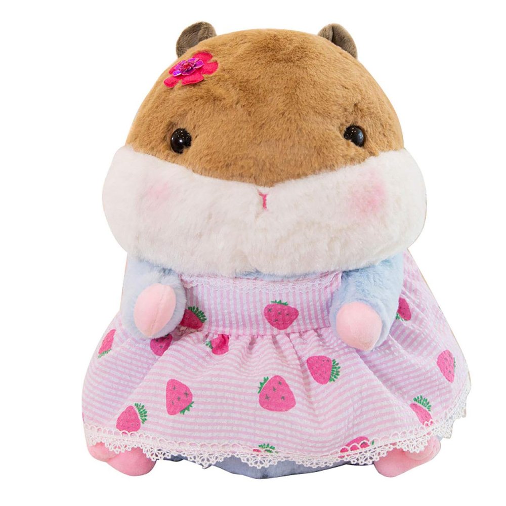 AngelGift Cuddly Hamster Soft Stuffed Animals Cushion Toy Doll, 8" /20cm Mouse Plushie Toys Best Birthday Gifts for The Children Kids Baby Toys (Skirt)