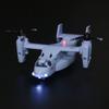 Ailejia Metal Airplane MV-22 Military Osprey Transport Helicopter Toy Cargo Aircraft Model Army Aircraft with Pull Back Fighter Toys (Blue) view 3