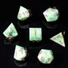 Sharp Edge DND Dice Set Handmade 7 Accessories Dice for Dungeons and Dragons TTRPG Games, Multi-Sided RPG Polyhedral Resin Sharp Edge Dice Roleplaying Games (Gradient Green) view 2