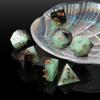 Sharp Edge DND Dice Set Handmade 7 Accessories Dice for Dungeons and Dragons TTRPG Games, Multi-Sided RPG Polyhedral Resin Sharp Edge Dice Roleplaying Games (Gradient Green) view 3